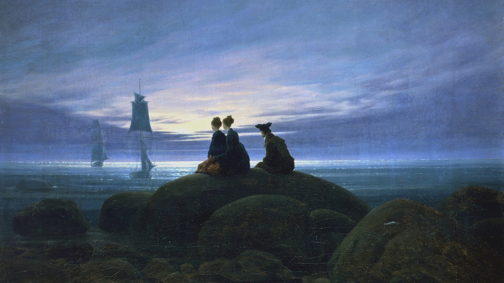 Mondaufgang am Meer. Caspar David Friedrich (1774-1840) Deutscher Maler der Romantik, Staatliches Museum, Berlin. | Bildquelle: picture alliance / Bildagentur-online | U.I.G.