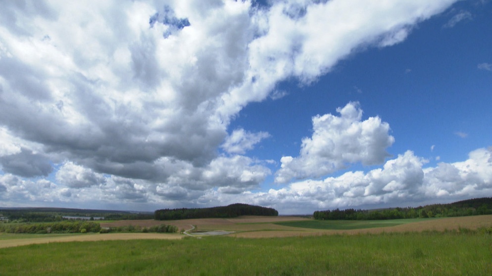 Oberpfälzer Landschaft unter blauem Himmel | Bildquelle: BR