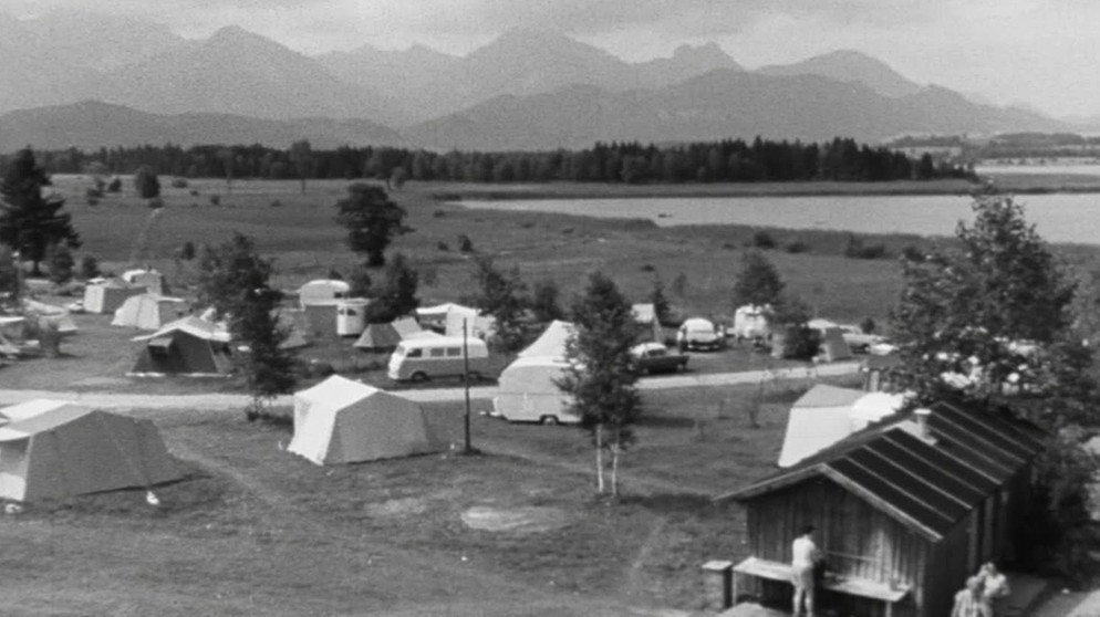 Camping am Hopfensee bei Füssen. | Bildquelle: BR