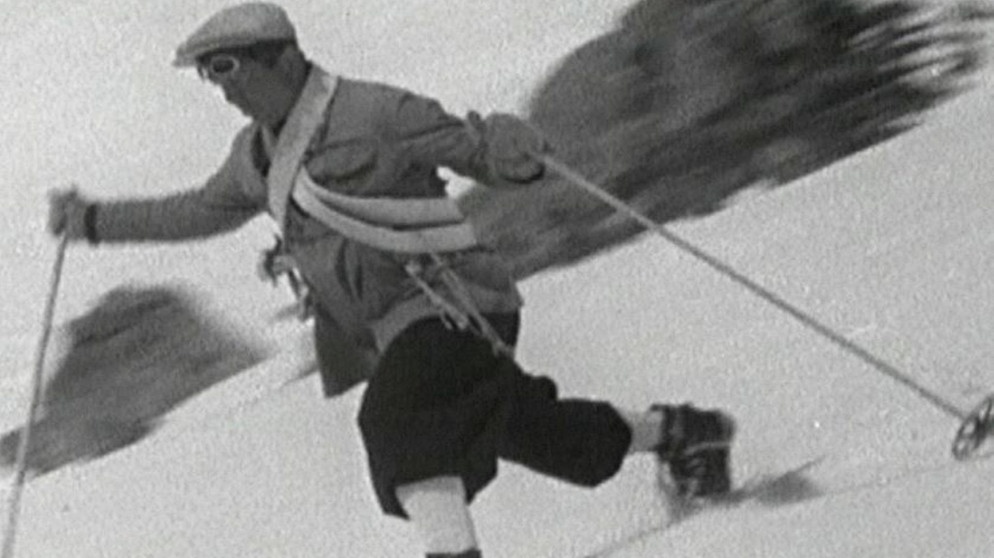 Stand der Skifahrechnik 1961 - so geht der Telemark. | Bildquelle: BR