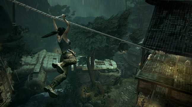 Szene aus dem Video Game "Tomb Raider" | Bildquelle: © picture alliance / AP Photo