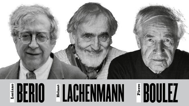 Luciano Berio, Helmut Lachenmann, Pierre Boulez | Bildquelle: BR/LMN