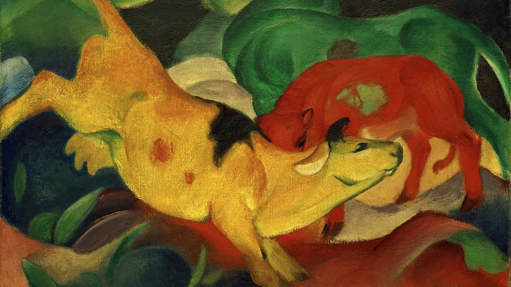 Kühe, gelb, rot, grün von Franz Marc | Bildquelle: picture-alliance/dpa